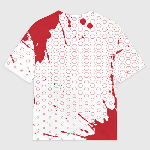 Мужская футболка оверсайз Horizon Zero Dawn: красные таблички Best Player и / 3D-принт – фото 2