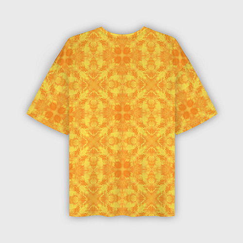Мужская футболка оверсайз Желтый абстрактный летний орнамент / 3D-принт – фото 2