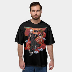 Футболка оверсайз мужская Годжо и Гето Магическая битва, цвет: 3D-принт — фото 2