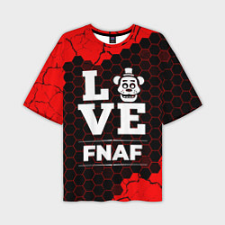 Мужская футболка оверсайз FNAF Love Классика