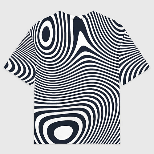 Мужская футболка оверсайз Гипнотические волны / 3D-принт – фото 2