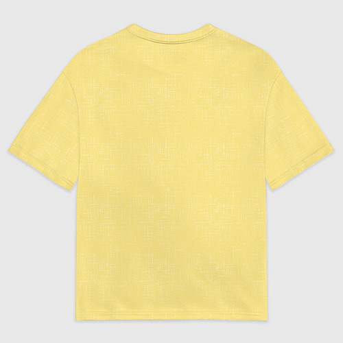 Мужская футболка оверсайз Текстурированный лимонно-желтый однотонный / 3D-принт – фото 2