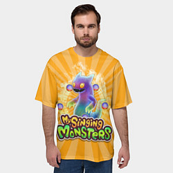 Футболка оверсайз мужская My Singing Monsters Вужас, цвет: 3D-принт — фото 2