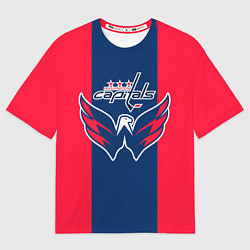 Футболка оверсайз мужская Вашингтон КэпиталзWashington Capitals, цвет: 3D-принт