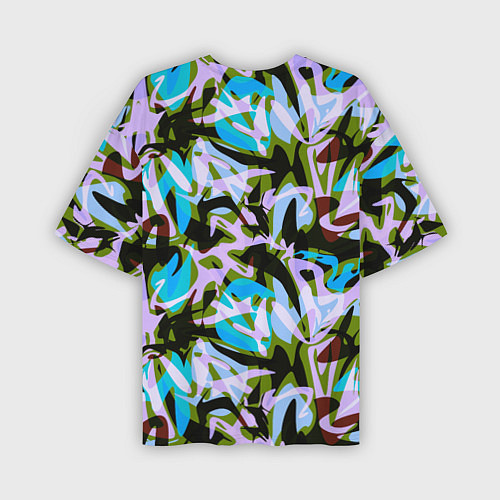 Мужская футболка оверсайз Абстрактный узор Пятна краски / 3D-принт – фото 2