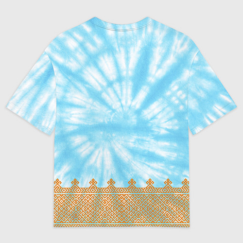Мужская футболка оверсайз Славянская тай-дай рубаха / 3D-принт – фото 2