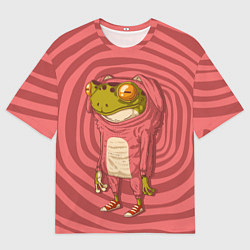 Мужская футболка оверсайз Лягушка-зайчик