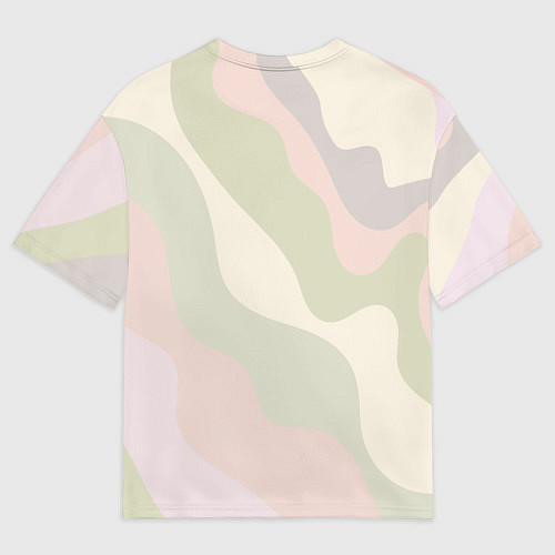 Мужская футболка оверсайз Произвольные цветные полосы colored stripes / 3D-принт – фото 2