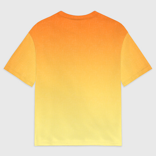 Мужская футболка оверсайз Оранжевый, желтый градиент / 3D-принт – фото 2