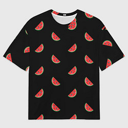 Мужская футболка оверсайз Арбузик паттерн