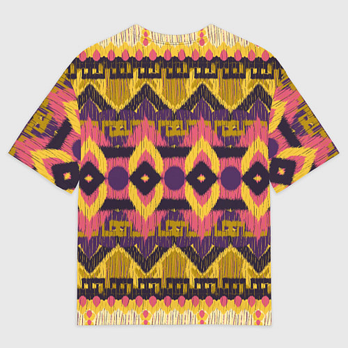 Мужская футболка оверсайз Африканский узор орнамент из шерсти Africa Wool Pa / 3D-принт – фото 2