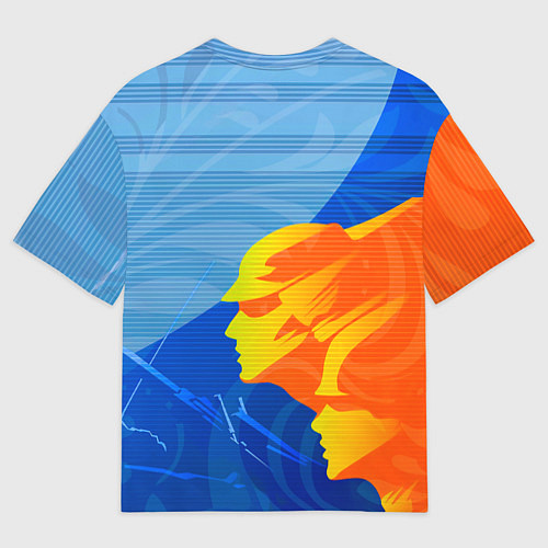 Мужская футболка оверсайз РОССИЯ - СПОРТ - ГЕРБ / 3D-принт – фото 2