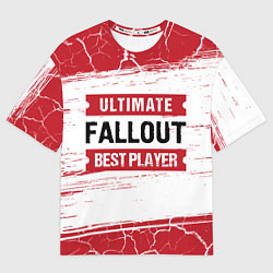 Футболка оверсайз мужская Fallout: красные таблички Best Player и Ultimate, цвет: 3D-принт