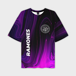Футболка оверсайз мужская Ramones Violet Plasma, цвет: 3D-принт