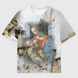 Мужская футболка оверсайз Мадонна Литта Леонардо да Винчи Post-art