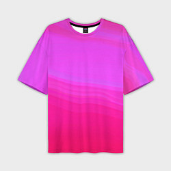 Мужская футболка оверсайз Neon pink bright abstract background