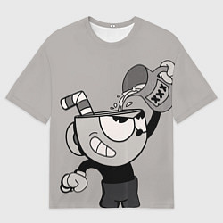 Футболка оверсайз мужская Чашечки, цвет: 3D-принт