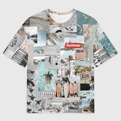 Футболка оверсайз мужская Aloha surfing, цвет: 3D-принт