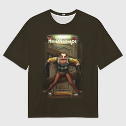 Мужская футболка оверсайз Привет сосед игра