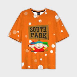Мужская футболка оверсайз Южный Парк на фоне кружков