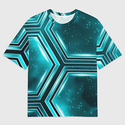 Мужская футболка оверсайз Космические соты