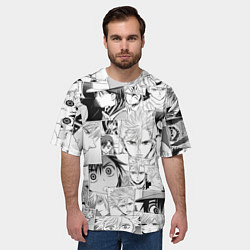 Футболка оверсайз мужская ID Вторжение паттерн, цвет: 3D-принт — фото 2
