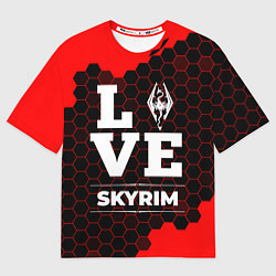 Футболка оверсайз мужская Skyrim Love Классика, цвет: 3D-принт