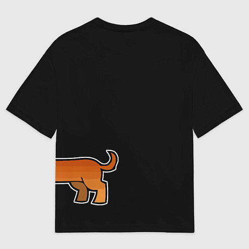 Мужская футболка оверсайз Длинная Такса / 3D-принт – фото 2