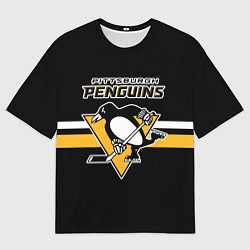 Мужская футболка оверсайз Питтсбург Пингвинз форма