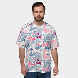 Футболка оверсайз мужская THE BIRDS HAVE ARRIVED, цвет: 3D-принт — фото 2