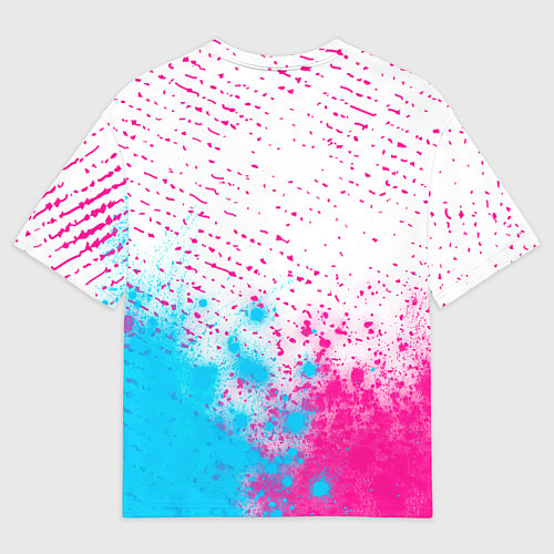 Мужская футболка оверсайз Porto Neon Gradient / 3D-принт – фото 2