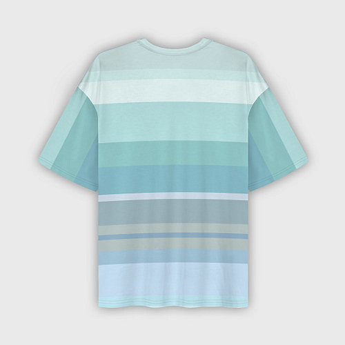 Мужская футболка оверсайз Морские линии / 3D-принт – фото 2