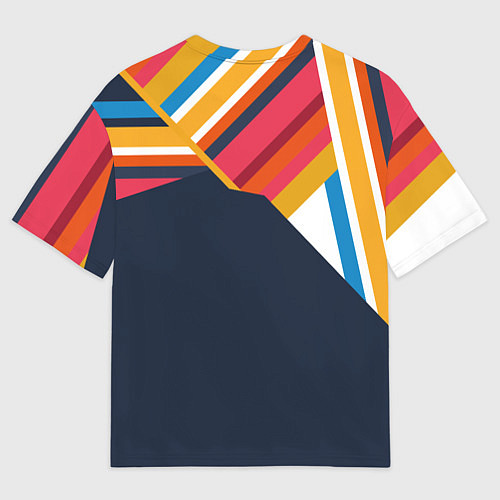 Мужская футболка оверсайз RUSSIA - RETRO COLORS / 3D-принт – фото 2