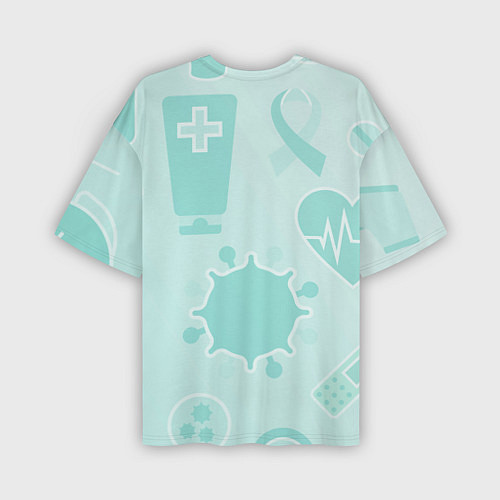 Мужская футболка оверсайз Медицинские профессии / 3D-принт – фото 2