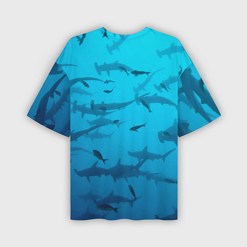 Мужская футболка оверсайз Акулы - океан / 3D-принт – фото 2