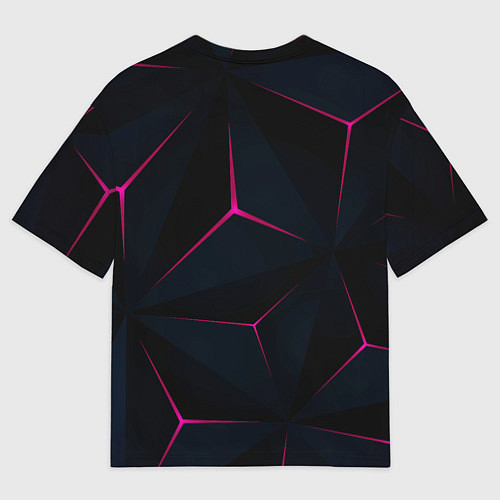 Мужская футболка оверсайз Неоновые Плиты / 3D-принт – фото 2