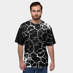 Футболка оверсайз мужская Белая Лава, цвет: 3D-принт — фото 2