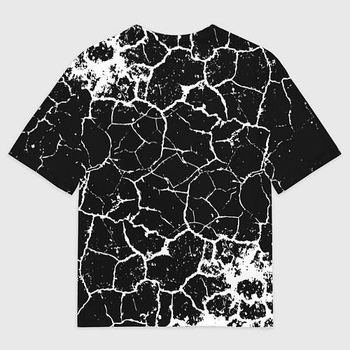Мужская футболка оверсайз Белая Лава / 3D-принт – фото 2