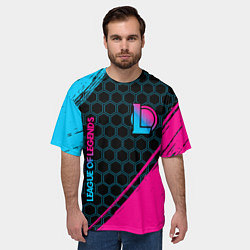 Футболка оверсайз мужская League of Legends Neon Gradient, цвет: 3D-принт — фото 2