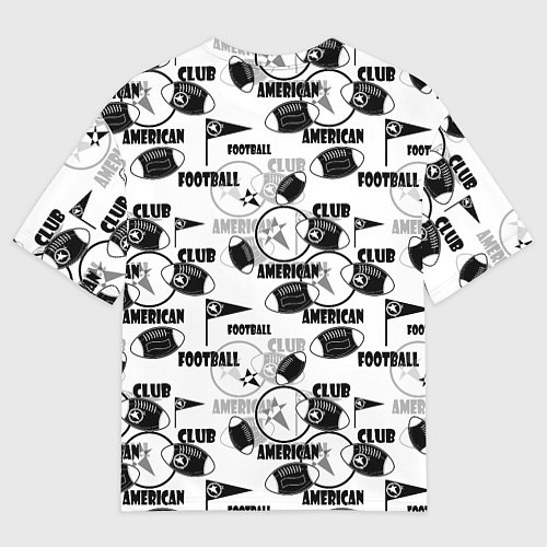 Мужская футболка оверсайз American football club / 3D-принт – фото 2