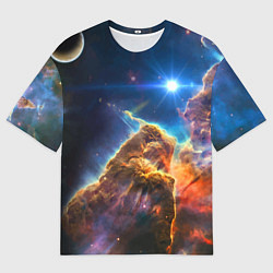 Мужская футболка оверсайз Бесконечное космическое пространство
