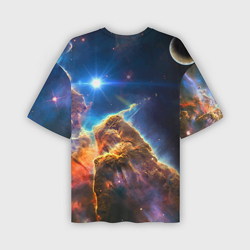 Мужская футболка оверсайз Бесконечное космическое пространство / 3D-принт – фото 2