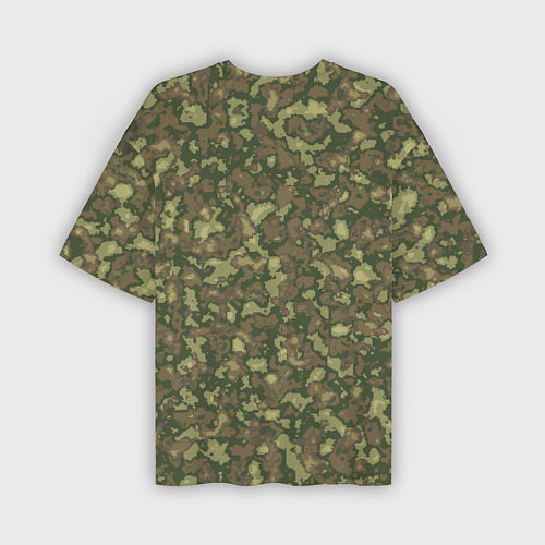 Мужская футболка оверсайз Камуфляж цифровой Флора-1 пиксель / 3D-принт – фото 2