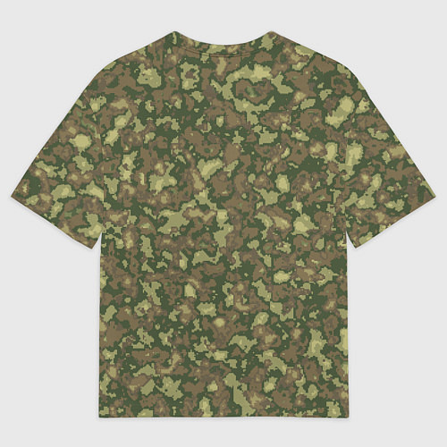 Мужская футболка оверсайз Камуфляж цифровой Флора-1 пиксель / 3D-принт – фото 2