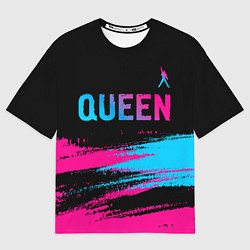 Футболка оверсайз мужская Queen Neon Gradient, цвет: 3D-принт