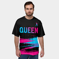 Футболка оверсайз мужская Queen Neon Gradient, цвет: 3D-принт — фото 2