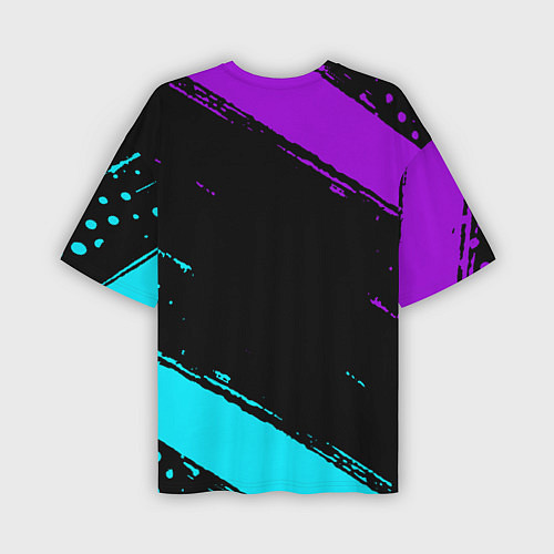 Мужская футболка оверсайз Фредди - neon / 3D-принт – фото 2