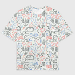 Мужская футболка оверсайз Школьные будни