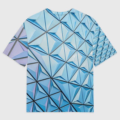 Мужская футболка оверсайз Абстрактная киберпанк броня - Голубой / 3D-принт – фото 2