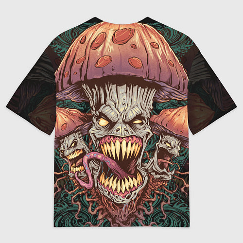 Мужская футболка оверсайз Злые грибы монстры / 3D-принт – фото 2